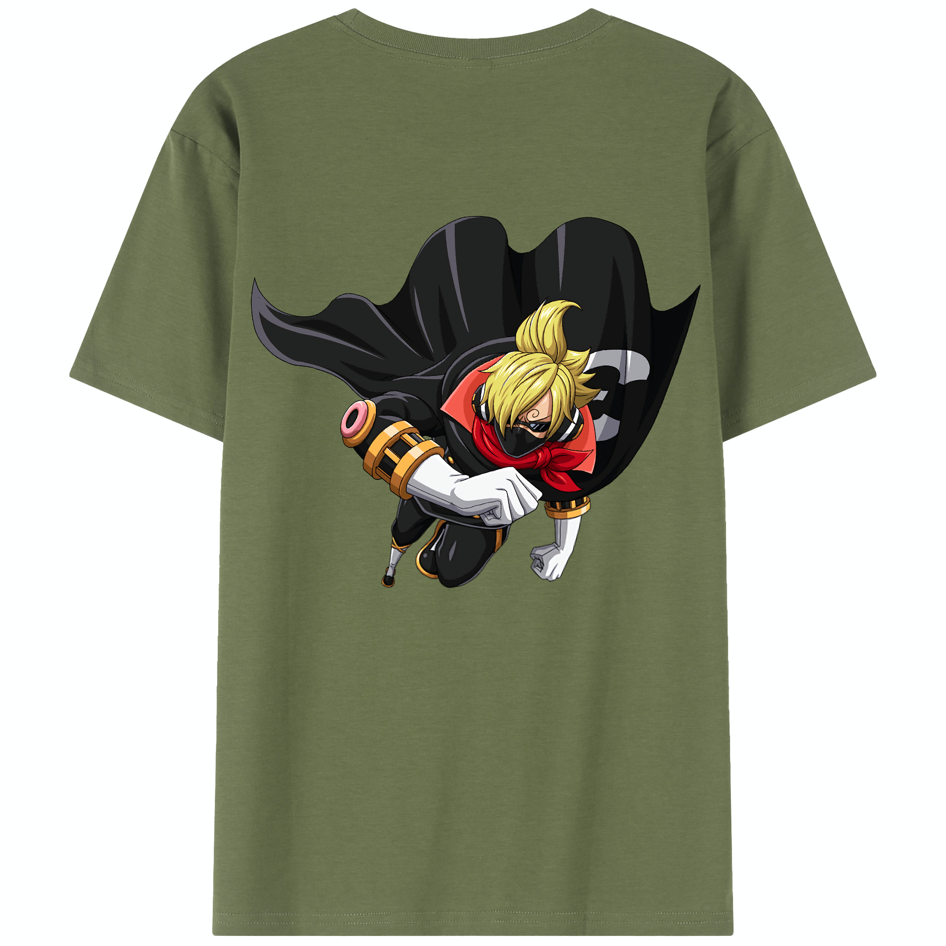 ワンピース サンジ ONE PIECE Sanji 綿100％半袖Tシャツ（背面プリント）